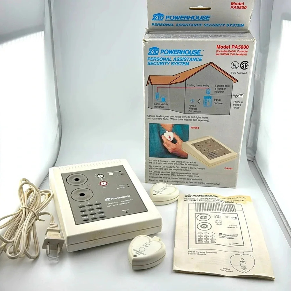 💥POWERHOUSE personal assistance security system model pa5800 x10 w/original box